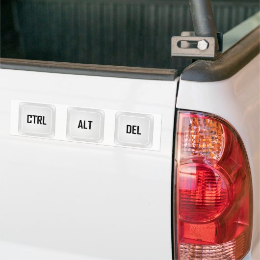 Ctrl Alt Del Bumpersticker (Op Truck)