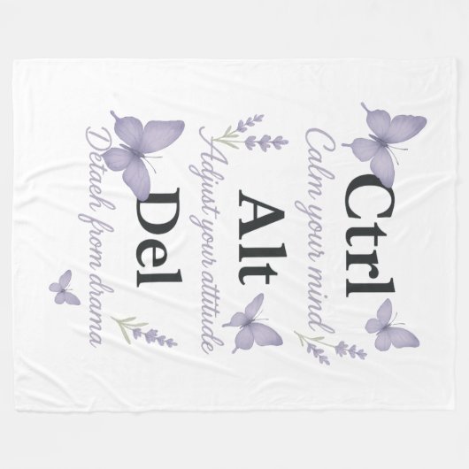 CTRL, ALT, DEL FLEECE DEKEN (Voorkant (Horizontaal))