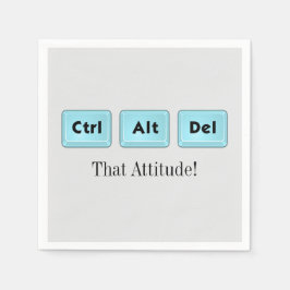 Ctrl Alt Del - Grappig Cocktail servet