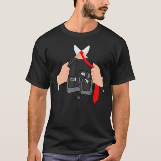 Ctrl Alt Del I Computer Hacker Code Hacken Het Pro T-shirt (Voorkant)