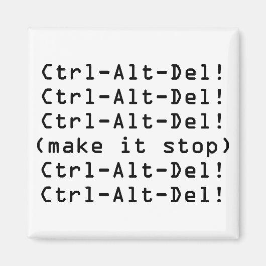 Ctrl-Alt-Del Magneet (Voorkant)