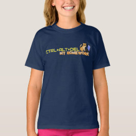 CTRL+ALT+DEL Mijn Huiswerk Grappige Tech Kat Kinde T-shirt