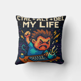 CTRL - ALT - DEL MIJN LEVEN T-SHIRT KUSSEN