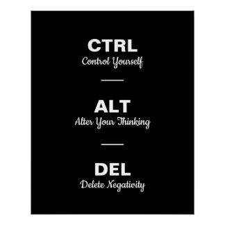 Ctrl Alt Del Motiverende Spreuken Citaat Perfect Poster