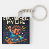 CTRL - ALT - DEL MY LIFE SLEUTELHANGER (Achterkant)