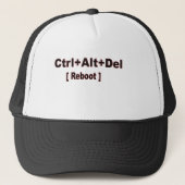 ctrl+alt+del, opnieuw opstarten trucker pet (Voorkant)