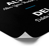 Ctrl Alt Del Prijsopgave Motivatie Gezegden Poster (Hoek)