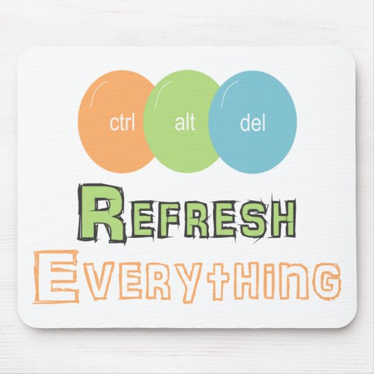 ctrl alt del Refresh Alles Muismat (Voorkant)