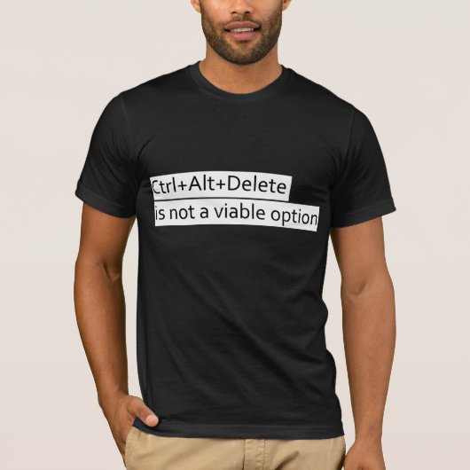 ctrl+alt+del t-shirt (Voorkant)