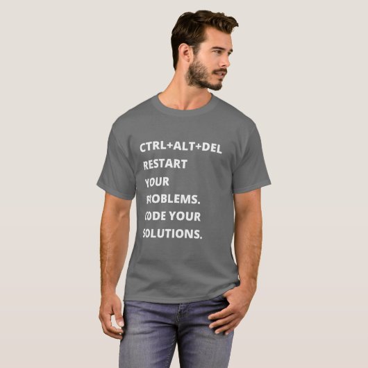 CTRL+ALT+DEL T-shirt (Voorkant volledig)