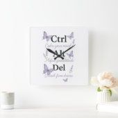 CTRL, ALT, DEL VIERKANTE KLOK (Huis)