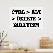 Ctrl > Alt > Delete > Bullyism - Anti Bullly Poster (Keuken)