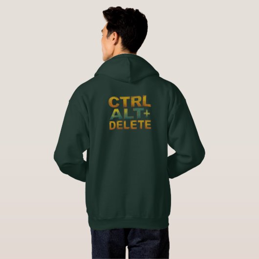 Ctrl+Alt+Delete Computer Keyboard Hoodie (Achterkant volledig)