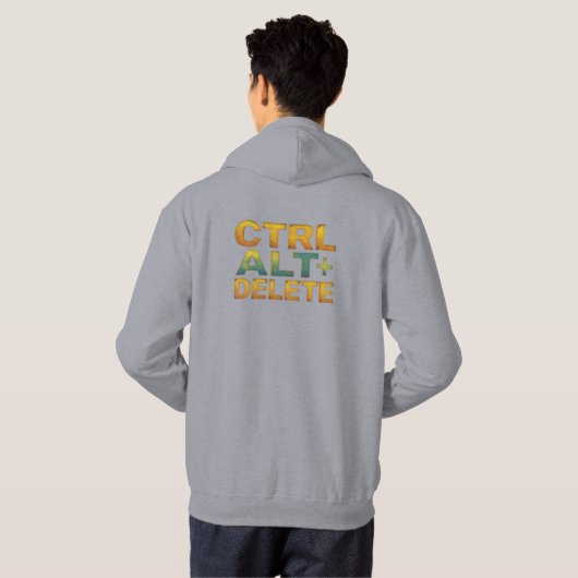 Ctrl+Alt+Delete Computer Keyboard Hoodie (Achterkant volledig)