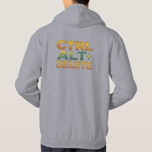 Ctrl+Alt+Delete Computer Keyboard Hoodie (Achterkant)