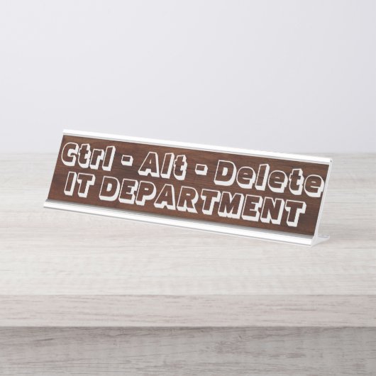 Ctrl Alt Delete - IT-afdeling Bureau Naambordje (Voorkant)