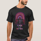 Ctrl Alt delete mental health matters rainbow T-shirt (Voorkant)