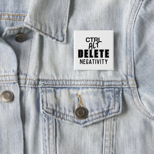 CTRL ALT DELETE NEGATIVITEIT BUTTON PIN (In situ)