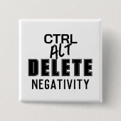 CTRL ALT DELETE NEGATIVITEIT BUTTON PIN (Voorkant)
