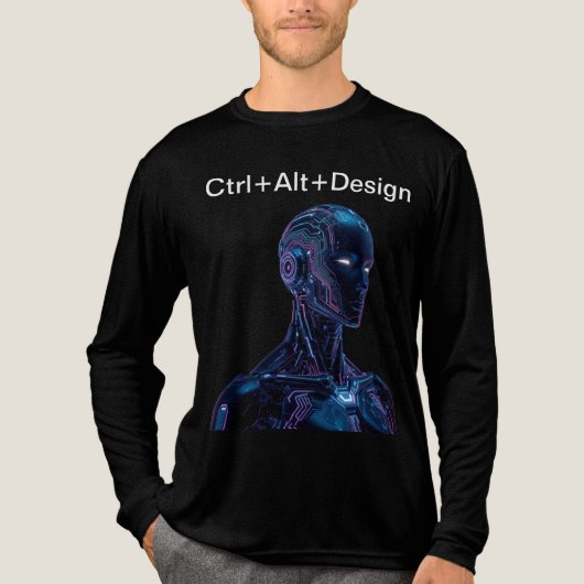 Ctrl+Alt+Design Tri-Blend Shirt (Voorkant volledig)