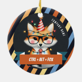 Ctrl + Alt + Fox- Kantoor Christmas Keramisch Ornament