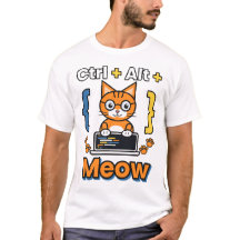 Ctrl Alt Meow Programmeur Kat Codeer T-Shirt