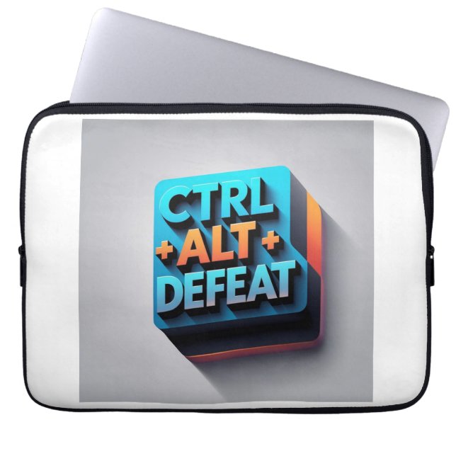 "Ctrl+Alt+Nederlaag" met een knipoog Laptop Sleeve (Voorkant)