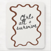 'Ctrl + Alt + Overleven' Grappig Collega Cadeau Muismat (Voorkant)