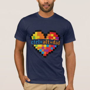 ctrl + alt + papa Geek Papa T-shirt