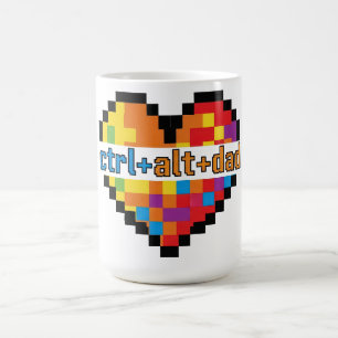 ctrl + alt + papa Geek Papa T-Shirt Koffiemok