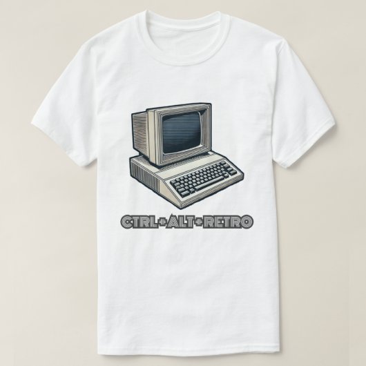 CTRL + ALT + RETRO-pc T-shirt (Design voorkant)