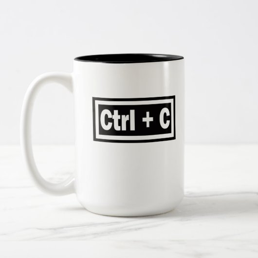CTRL + C De Functie van het Exemplaar past met CTR Tweekleurige Koffiemok (Links)