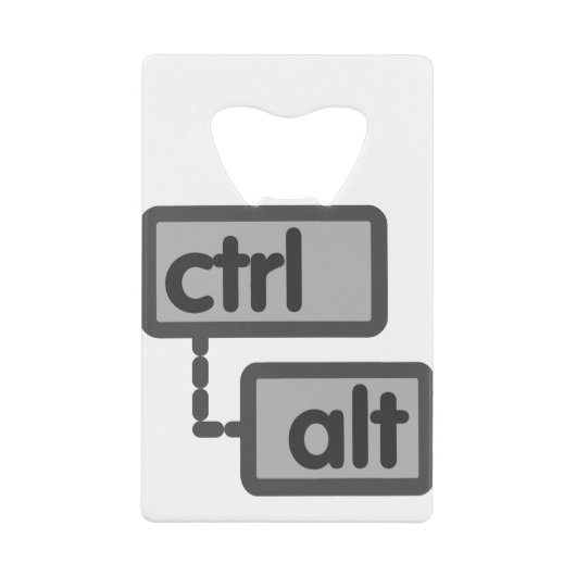 CTRL en de Button van Alt Creditkaart Flessenopener (Voorkant)