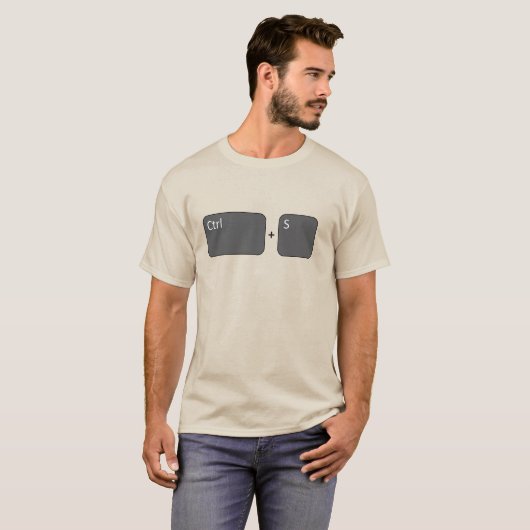 Ctrl + S computer opslaan T-shirt (Voorkant volledig)