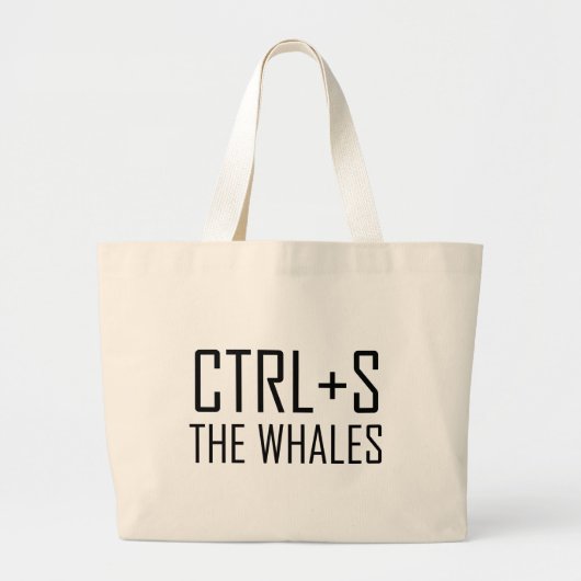 CTRL + S de walvissen (met uitzondering van de wal Grote Tote Bag (Voorkant)