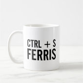 CTRL + S (Opslaan) Ferris Toetsenbord Snelkoppelin Koffiemok (Links)