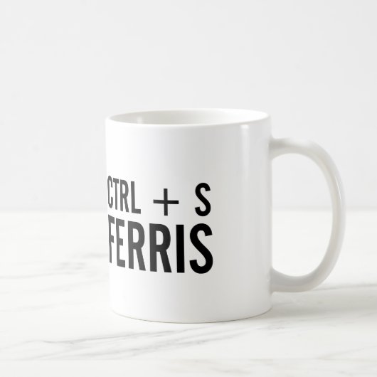 CTRL + S (Opslaan) Ferris Toetsenbord Snelkoppelin Koffiemok (Rechts)