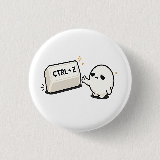 Ctrl Z Fouten Ongedaan Maken - Grappig Tech Lief P Ronde Button 3,2 Cm (Voorkant)