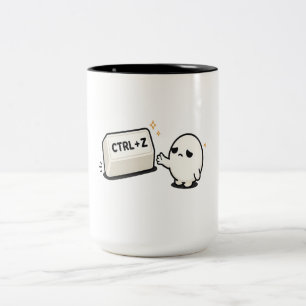 Ctrl Z Fouten Ongedaan Maken - Grappig Tech Lief P Tweekleurige Koffiemok