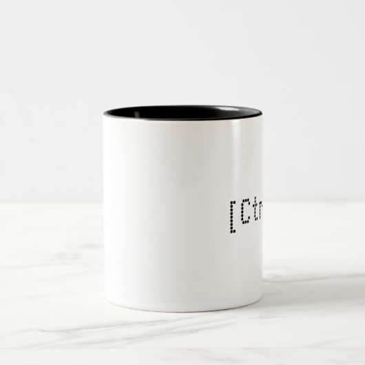[Ctrl] Z - Gepersonaliseerd Tweekleurige Koffiemok (Center)
