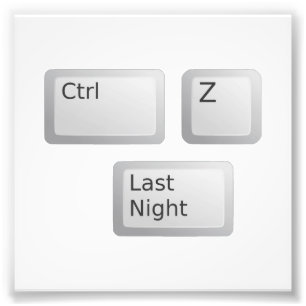 Ctrl Z Laatste nacht ongedaan maken Foto Afdruk