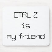 CTRL Z Mousepad Muismat (Voorkant)