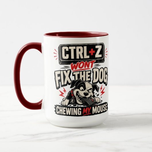 CTRL + Z Repareert Niet Mijn Muis Die Door De Hond Mok (Links)