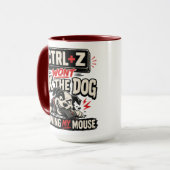 CTRL + Z Repareert Niet Mijn Muis Die Door De Hond Mok (Voorkant links)