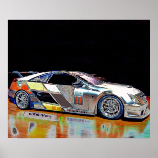CTS-V Cadillac Race Car Poster (Voorkant)