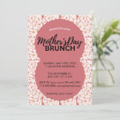 Ctue Floral Moederdag Brunch Uitnodiging (Staand voorkant)