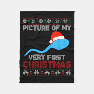 Ctura van mijn allereerste kerst - Grappige sperma Fleece Deken