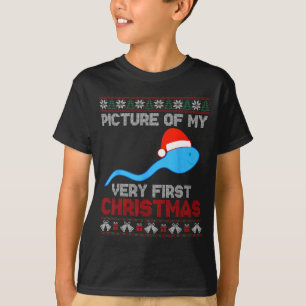 Ctura van mijn allereerste kerst - Grappige sperma T-shirt