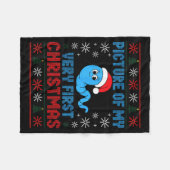 Cture Of My Very First Christmas Joke Funny Xmas H Fleece Deken (Voorkant (Horizontaal))