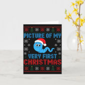 Cture Of My Very First Christmas Joke Funny Xmas H Kaart (Gele Bloem)